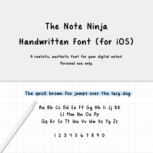 The Note Ninja Handwritten Font