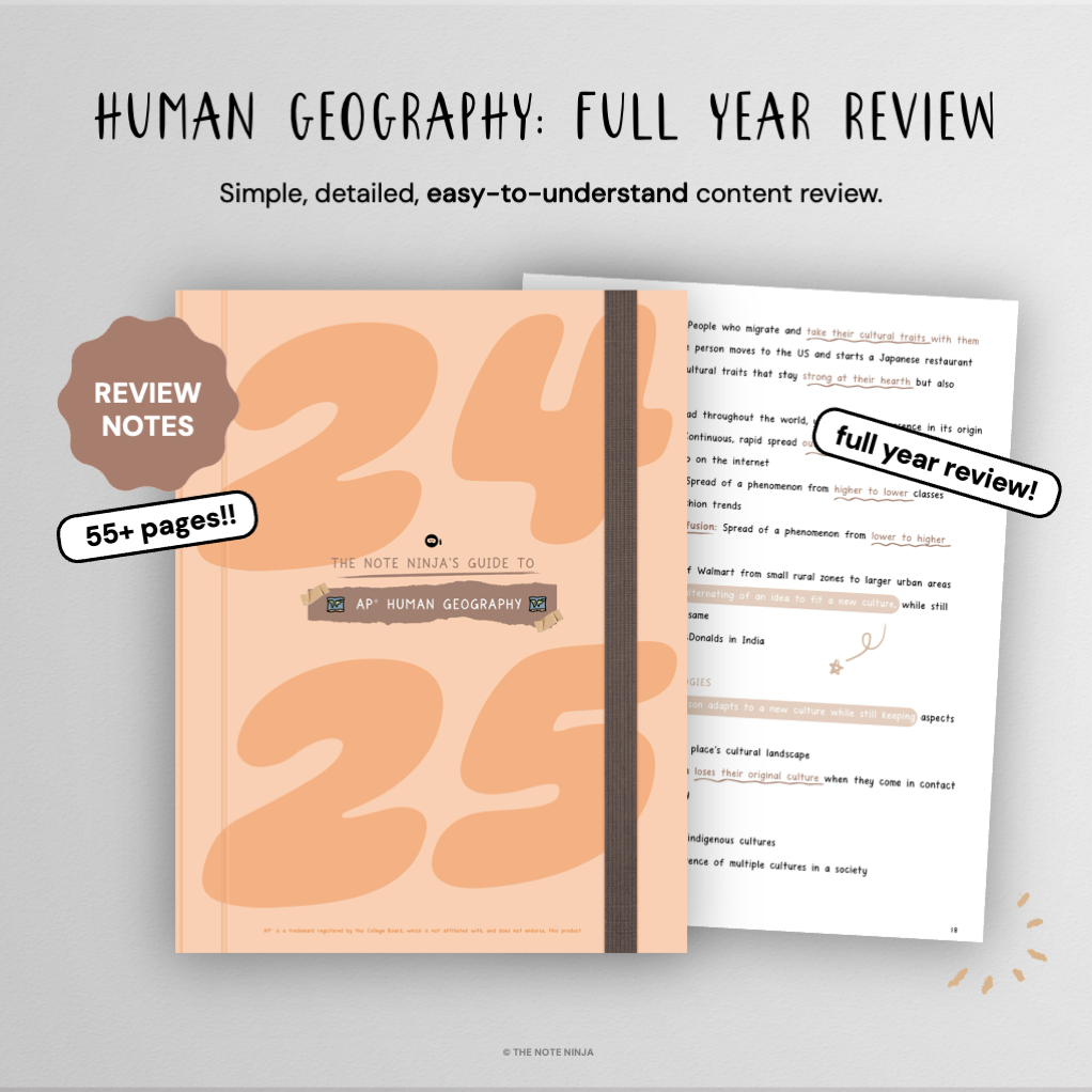 The Note Ninja's Guide To AP® Human Geography: Full-Year Review