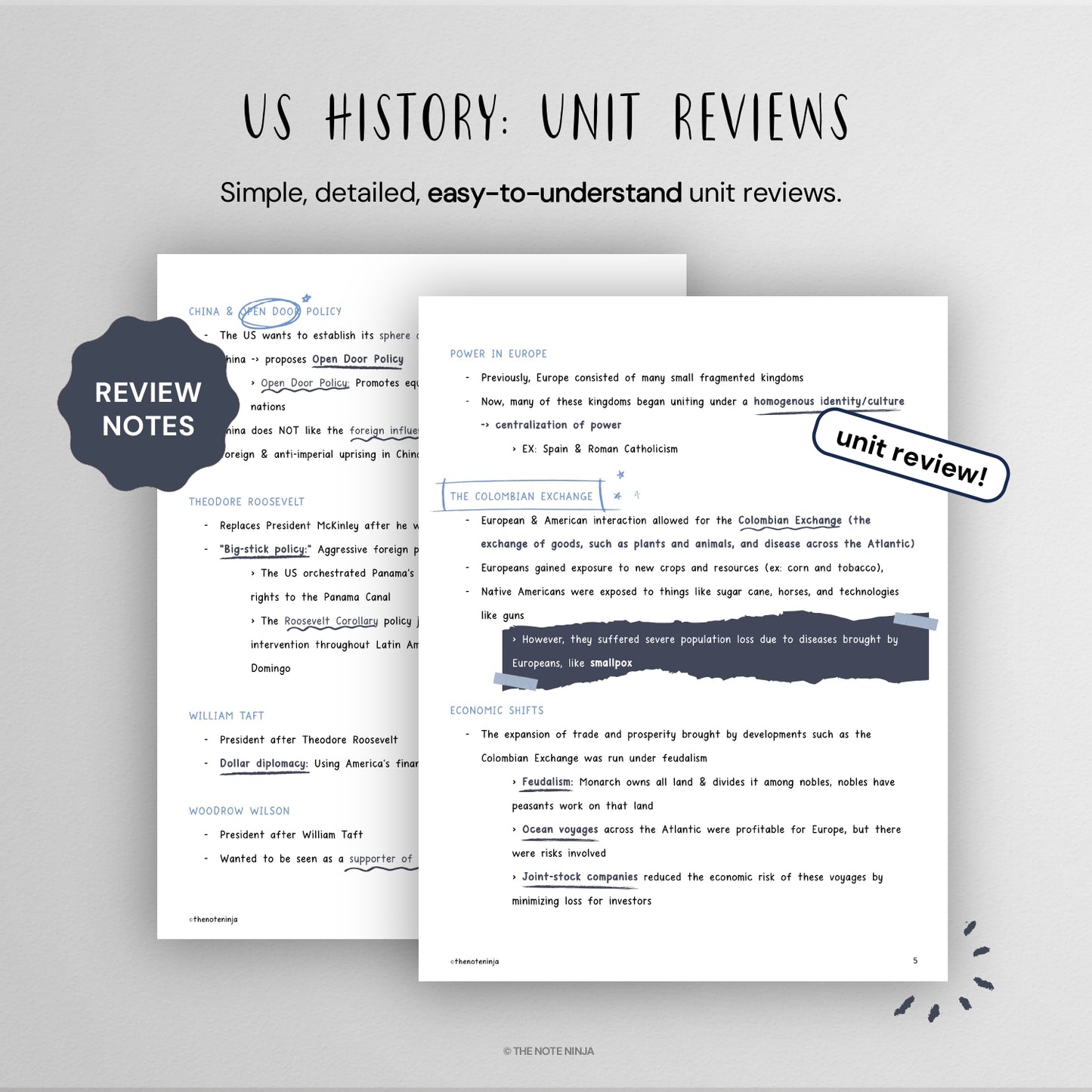 UNIT REVIEWS: The Note Ninja's Guide To AP® US History